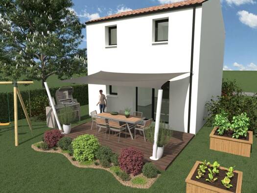 Terrain avec maison neuve à vendre 210 000 € 5 pièces 3 chambres 76,8 m² 402 m² de terrain Paulx 44270