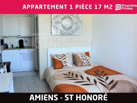 Appartement à vendre 59 000 € 1 pièce 17 m² RDC Plein Sud Amiens 80000