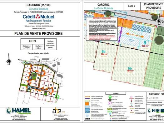 Terrain constructible viabilisé à vendre 78 000 € 731 m² de terrain Cardroc 35190