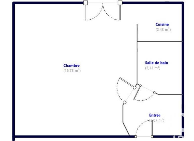 Appartement à vendre 74 000 € 1 pièce 25 m²<br/>superficie RDC/3<br/>étage Trois Cités Poitiers 86000