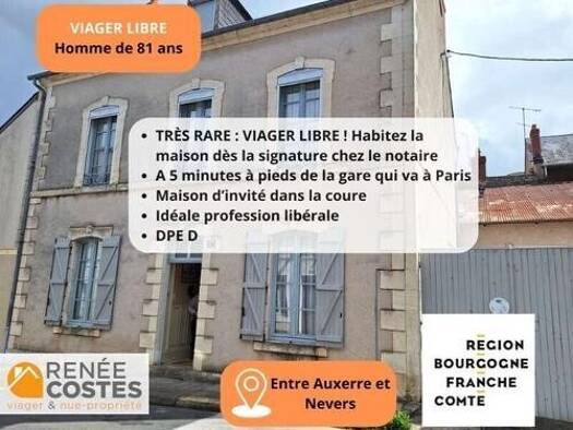 Maison de plain-pied à vendre 98 886 € 11 pièces 5 chambres 200 m² 375 m² de terrain Cosne-Villechaud Cosne cours sur Loire 58200