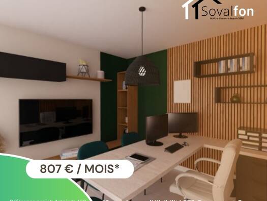 Terrain avec maison neuve à vendre 172 200 € 3 pièces 2 chambres 71 m² 430 m² de terrain Antoingt 63340