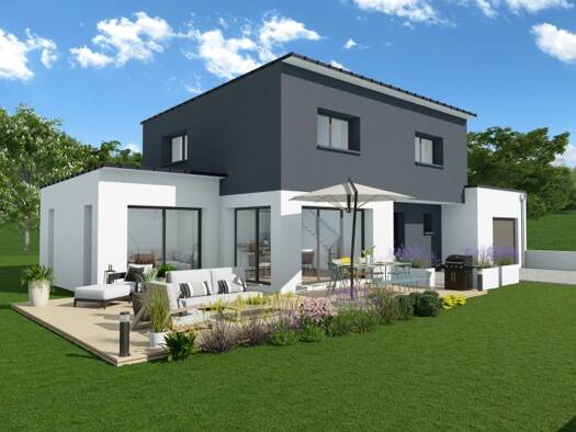 Terrain avec maison neuve à vendre 444 800 € 6 pièces 5 chambres 149 m² 374 m² de terrain Brécé 35530