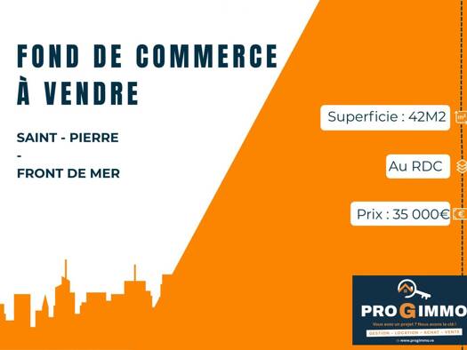 Boutique à vendre Fonds de commerce 35 000 € 42 m² de surface de vente Saint-Pierre 97410