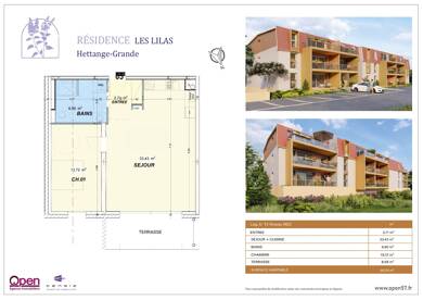 Appartement à vendre - Neuf 215 000 € 2 pièces 1 chambre 56,8 m² RDC/2 Nord Hettange Grande 57330