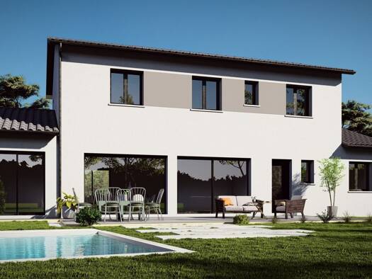 Terrain avec maison neuve à vendre 456 250 € 6 pièces 5 chambres 125 m² 482 m² de terrain Simandres 69360