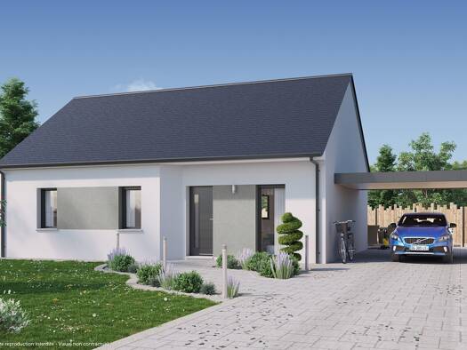 Terrain avec maison neuve à vendre 225 546 € 4 pièces 3 chambres 76 m² 400 m² de terrain La Chesnaie Les Ponts-de-Cé 49130