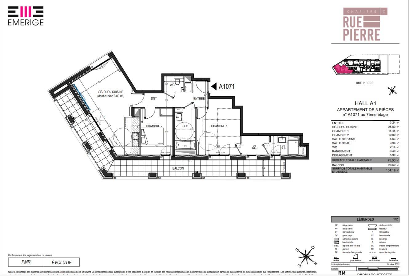 Maison à louer, 76m², SAINT OUEN