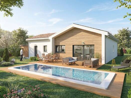 Terrain avec maison neuve à vendre 226 000 € 4 pièces 3 chambres 93 m² 1 700 m² de terrain Lanzac 46200
