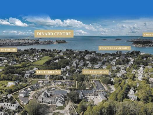 Terrain constructible viabilisé à vendre 414 561 € 447 m² de terrain Gare-La Saudrais-La Vicomte Dinard 35800