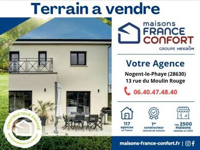 Terrain constructible à vendre 75 600 € 420 m² de terrain Oulins 28260