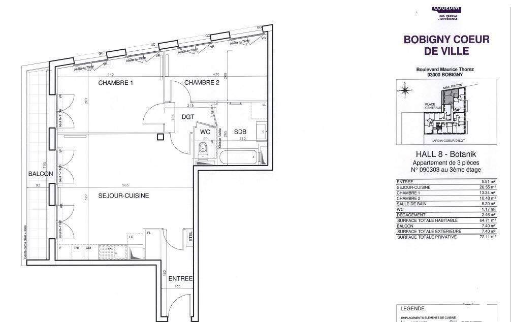 Maison à louer, 64m², BOBIGNY