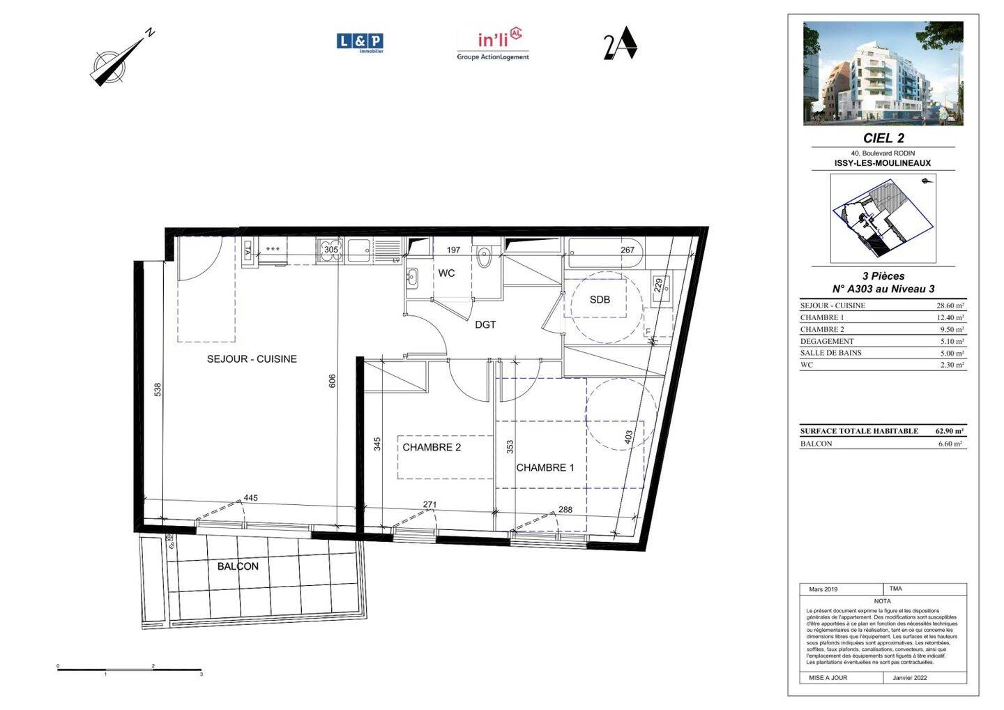 Maison à louer, 63m², ISSY LES MOULINEAUX