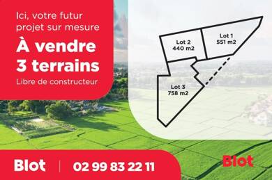 Terrain constructible à vendre 294 000 € 758 m² de terrain Cesson-Sevigne 35510