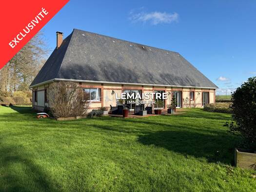 Maison de plain-pied à vendre 499 000 € 5 pièces 3 chambres 160 m² 3 000 m² de terrain Criquetot-l'Esneval 76280