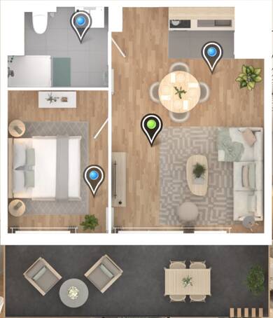 Appartement à vendre - Neuf 229 000 € 2 pièces 1 chambre 45,3 m² disponible à partir du 30/06/2027 Gambetta Le Plessis-Trévise 94420