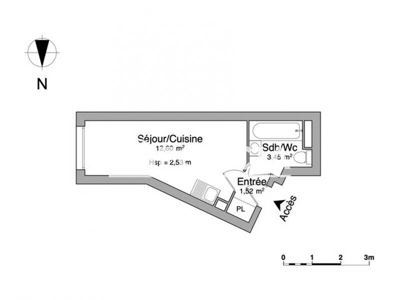 Maison à louer, 18m², PARIS 11E