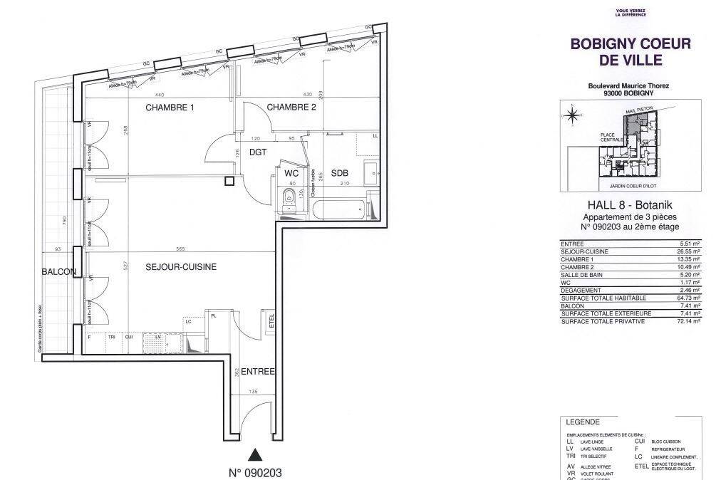 Maison à louer, 64m², BOBIGNY