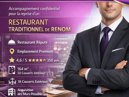 Restaurant à vendre Fonds de commerce 99 000 € 130 m² d'espace de restauration Centre-ville - Victor Hugo Grenoble 38000