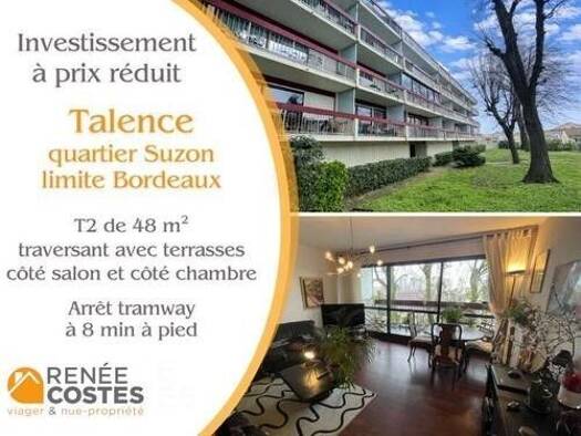 Appartement en viager occupé Bouquet 38 050 € 2 pièces 1 chambre 48 m² Étage 3/4 Chartrons Bordeaux 33000
