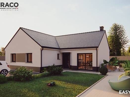 Terrain avec maison neuve à vendre 235 220 € 5 pièces 4 chambres 92 m² 607 m² de terrain Les Damps 27340