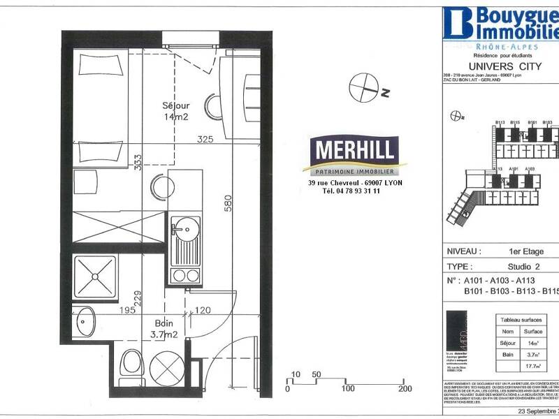 Maison à vendre, 17m², LYON 7E