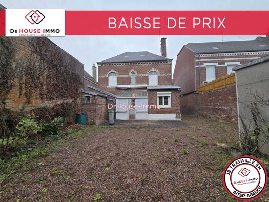 Maison à vendre 102 000 € 7 pièces 4 chambres 161 m² 679 m² de terrain Roisel 80240