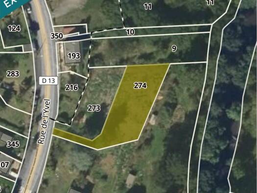 Terrain constructible viabilisé à vendre 27 000 € 909 m² de terrain Loyat 56800