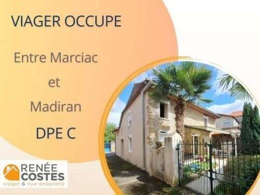 Maison en viager occupé Bouquet 41 725 € 4 pièces 3 chambres 140 m² 173 m² de terrain Marciac 32230