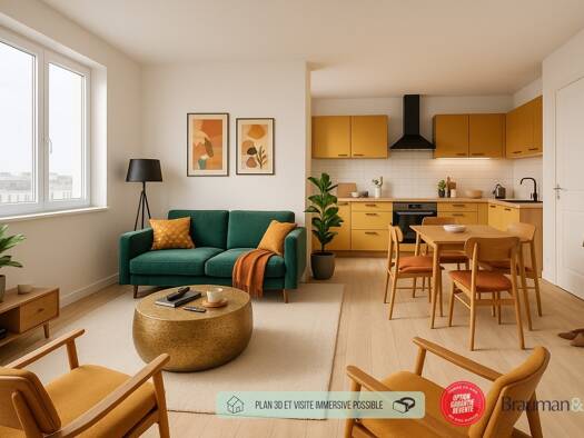 Appartement à vendre - neuf 218 400 € 3 pièces 2 chambres 61 m² RDC Collegiale Mantes-la-Jolie 78200