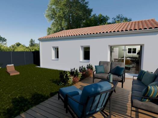 Terrain avec maison neuve à vendre 302 347 € 3 pièces 1 chambre 61 m² 375 m² de terrain Saint-Aubin-des-Ormeaux 85130