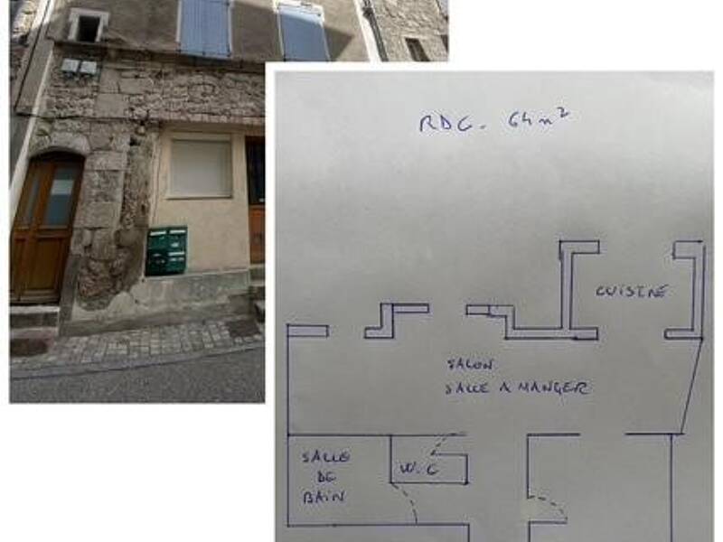 Maison à louer, 64m², MONTPEZAT SOUS BAUZON