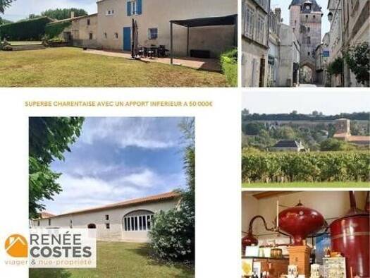 Maison en viager occupé Bouquet 39 845 € 8 pièces 6 chambres 240 m² Centre Ville Saint-Jean-d'Angély 17400