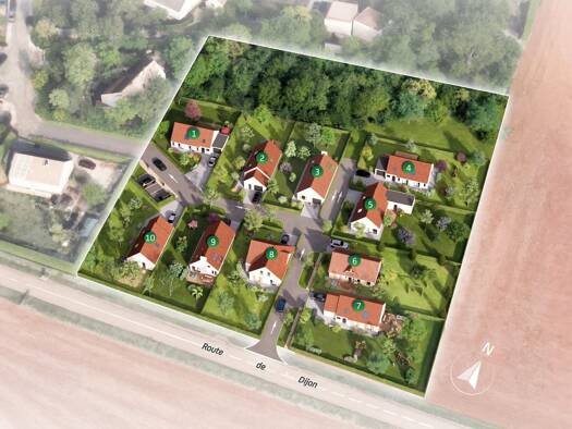 Terrain constructible viabilisé à vendre 79 000 € 501 m² de terrain dès le 31/12/2026 Pasques 21370