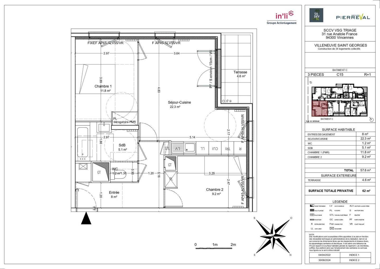 Maison à louer, 58m², VILLENEUVE SAINT GEORGES