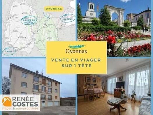 Appartement en viager occupé Bouquet 30 395 € 3 pièces 2 chambres 58 m² Étage 2/3 Zus Centre Oyonnax 01100