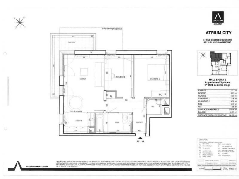 Maison à louer, 59m², CLICHY