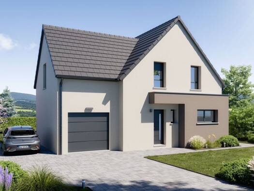 Terrain avec maison neuve à vendre 373 900 € 5 pièces 3 chambres 116,9 m² 434 m² de terrain Fortschwihr 68320