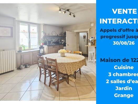 Maison à vendre 85 000 € 4 pièces 3 chambres 122 m² 454 m² de terrain Godoncourt 88410