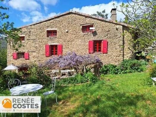 Maison en viager 324 000 € 8 pièces 5 chambres 260 m² 5 377 m² de terrain Félines 07340