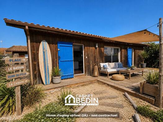 Maison de plain-pied à vendre 338 800 € 4 pièces 3 chambres 75 m² 250 m² de terrain Centre Ville Gujan-Mestras 33470