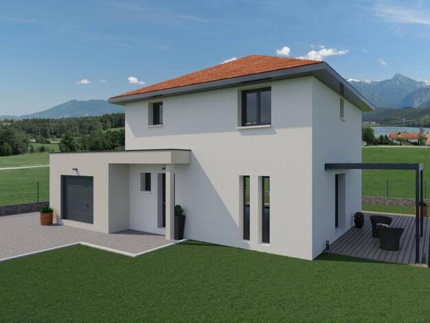 Terrain avec maison neuve à vendre 351 500 € 5 pièces 4 chambres 112,8 m² 408 m² de terrain Maubec 38300