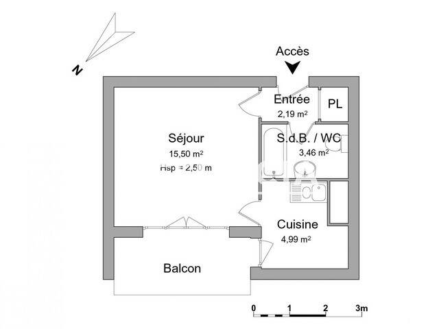 Maison à louer, 26m², VILLERS SUR MER