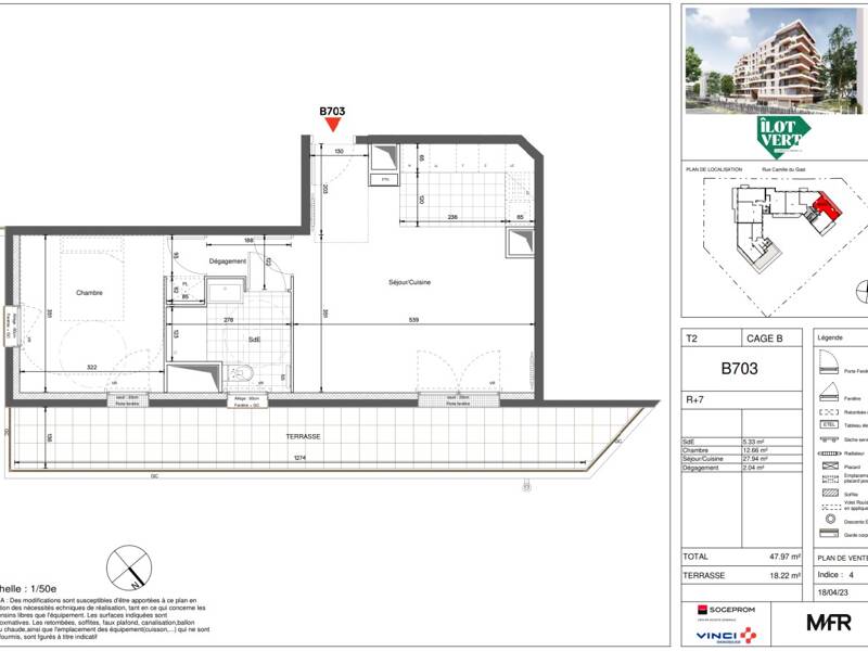 Maison à louer, 48m², VILLENEUVE LA GARENNE