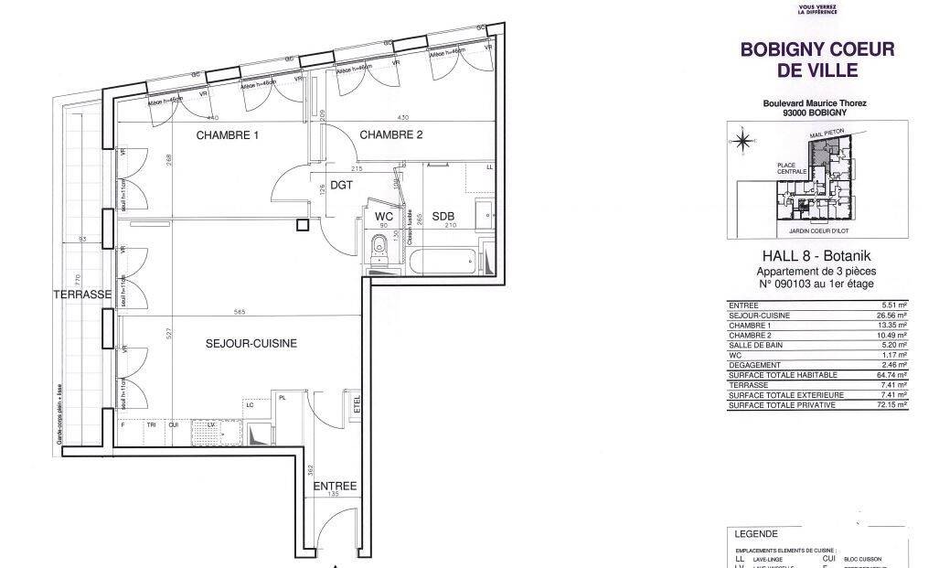 Maison à louer, 64m², BOBIGNY