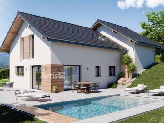 Terrain avec maison neuve à vendre 586 000 € 5 pièces 4 chambres 121 m² 900 m² de terrain Menthonnex-en-Bornes 74350