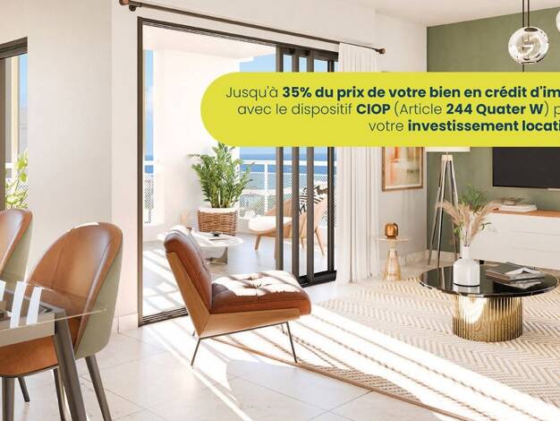 Appartement à vendre - neuf 339 300 € 3 pièces 2 chambres 60 m² dès le 30/09/2027 Saint-Pierre 97410