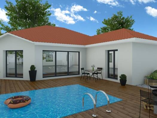 Terrain avec maison neuve à vendre 356 700 € 5 pièces 4 chambres 110 m² 500 m² de terrain Saint-Georges-d'Espéranche 38790