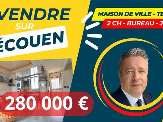 Maison de ville à vendre 280 000 € 4 pièces 2 chambres 75 m² 215 m² de terrain Est Écouen 95440