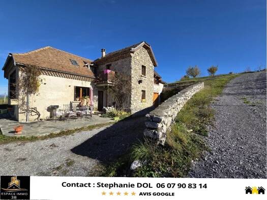 Maison à vendre 340 000 € 5 pièces 4 chambres 170 m² 1 619 m² de terrain Saint-Maurice-en-Trièves 38930